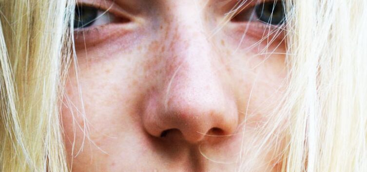 A woman's nose
