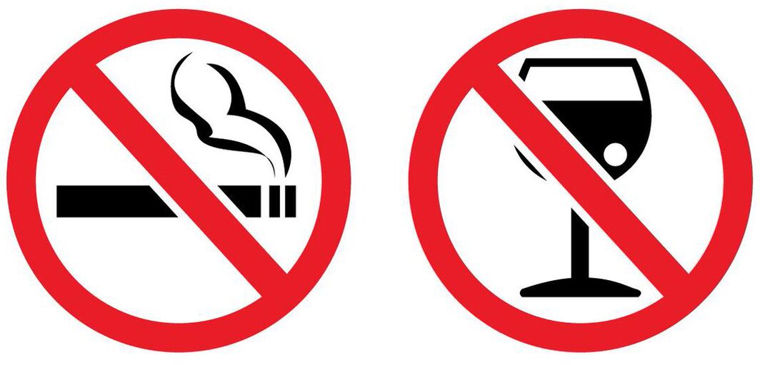 For rhinoplasty, you must stop smoking and drinking alcohol
